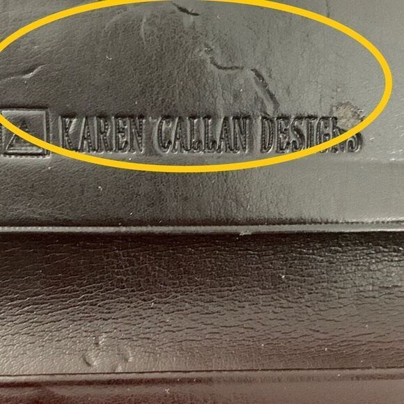 Karen Callan Keychain & Wallet - Red Heart Faux Croc Leather - Picture 8 of 9